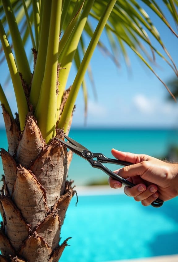 proper palm tree trimming