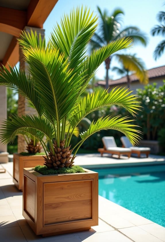 raised planters for palms