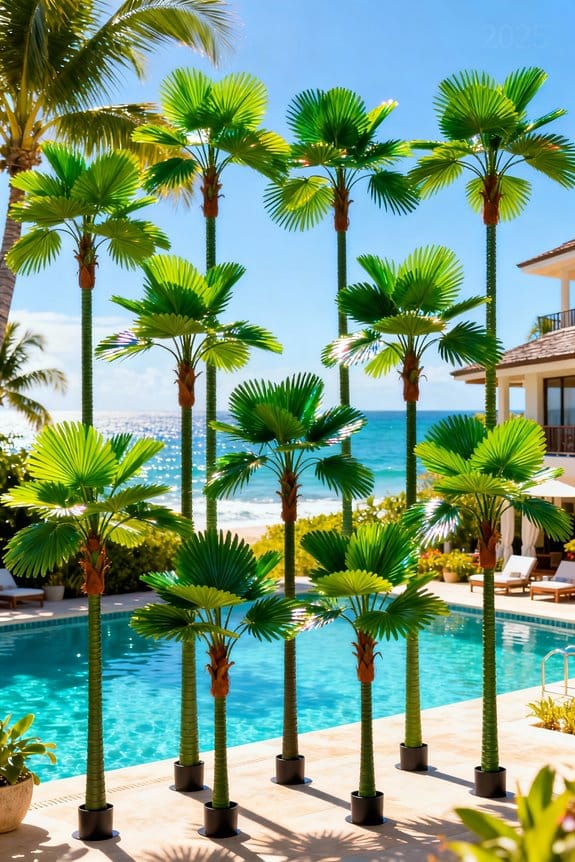 realistic artificial windmill palms
