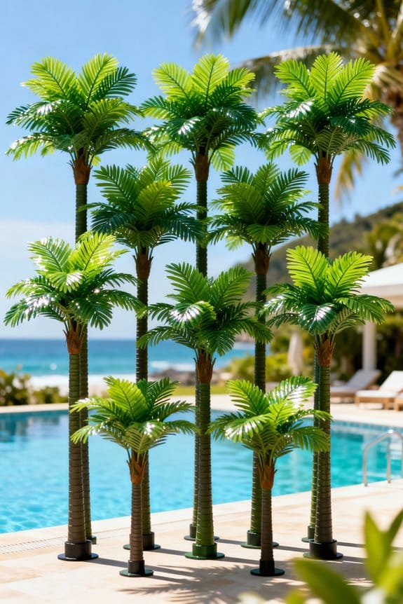 realistic tropical palm decor