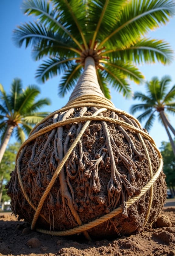 securely transport mature palms