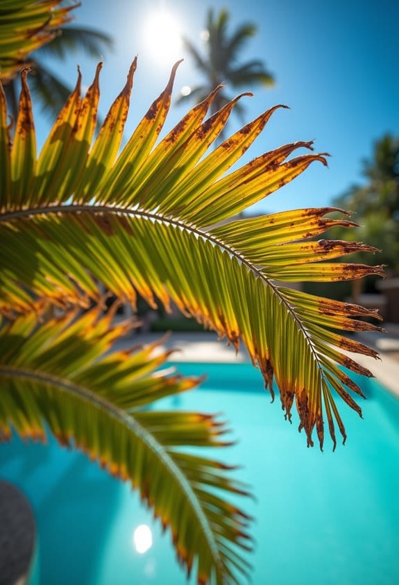 signs of palm heat stress