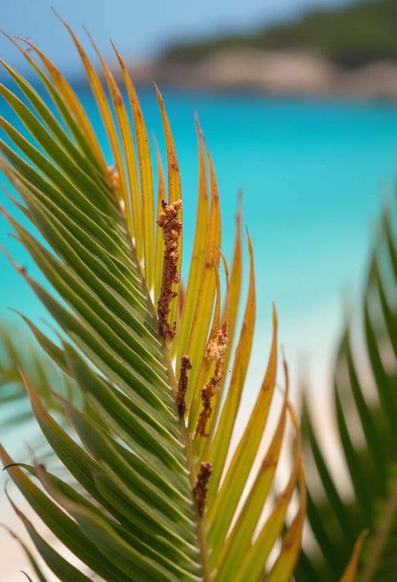 signs of palm sun stress