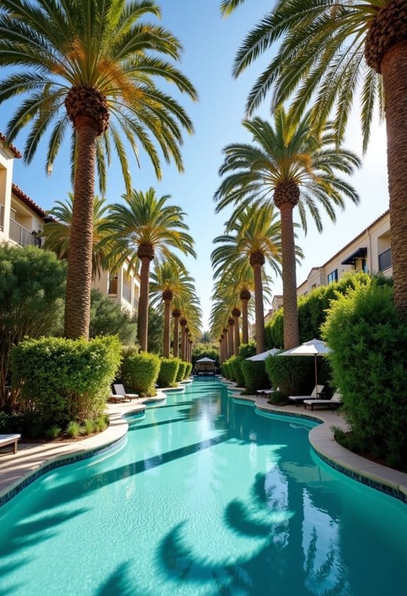 strategic palm placement shading pools