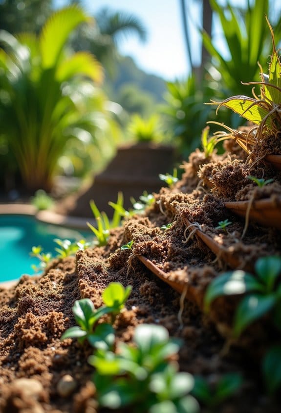 sustainable palm frond composting