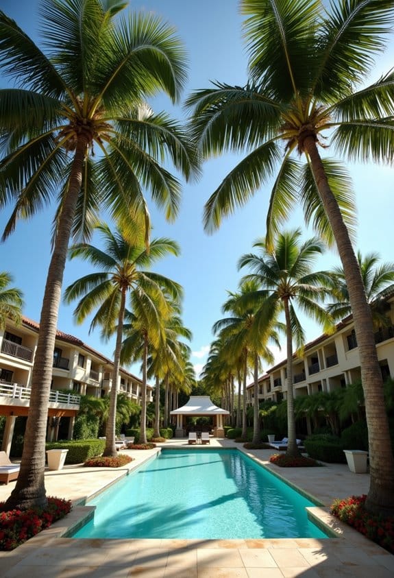 tall palms create shaded oasis