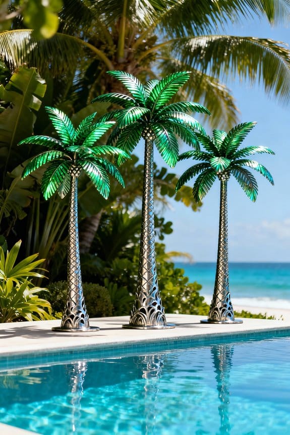 top metal palm tree sculptures