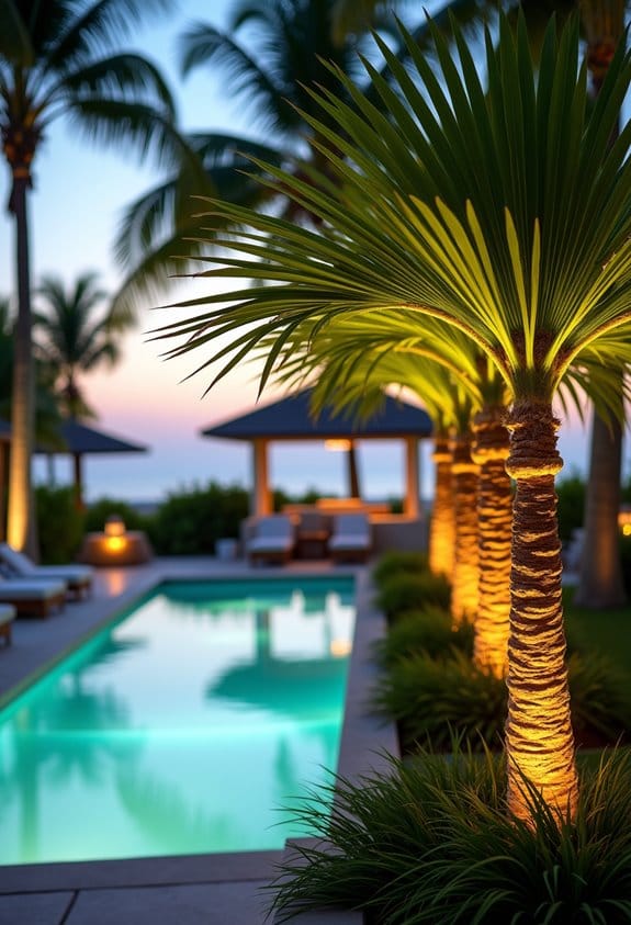 top palm tree lighting