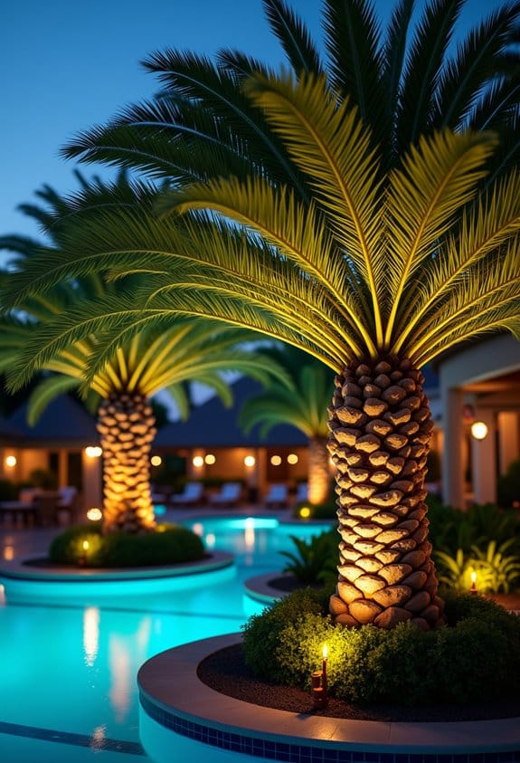 top palm tree lighting