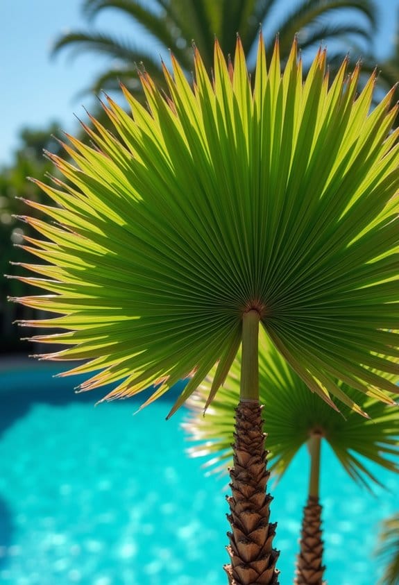 tropical elegant fan palm