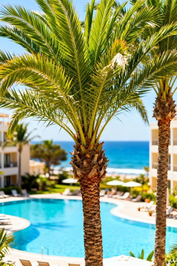 tropical hotel pool paradise