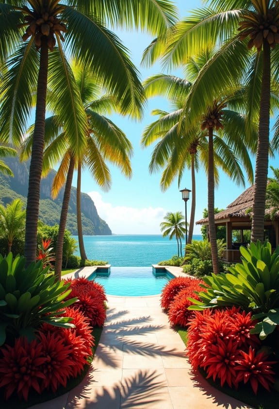 tropical palm companion planting