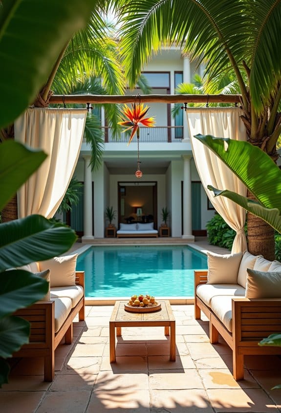 tropical resort ambiance creation