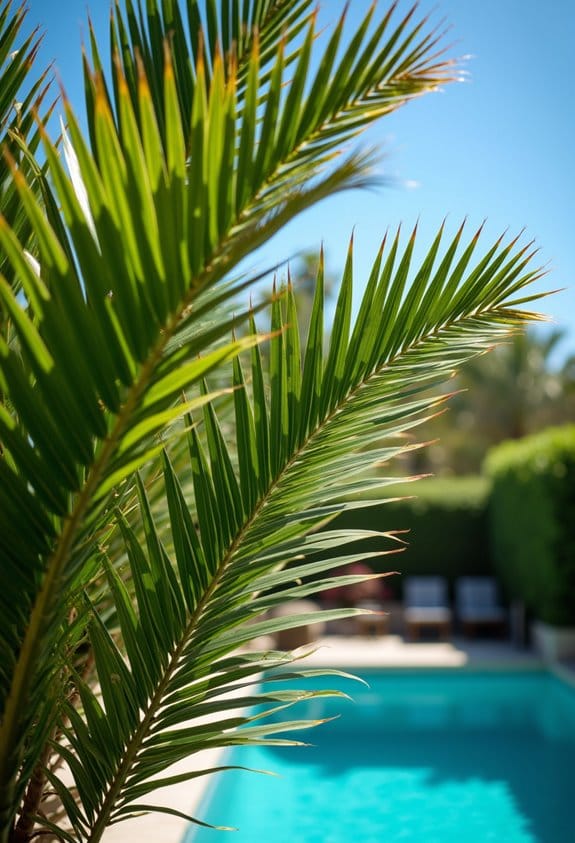 water efficient palm tree landscaping